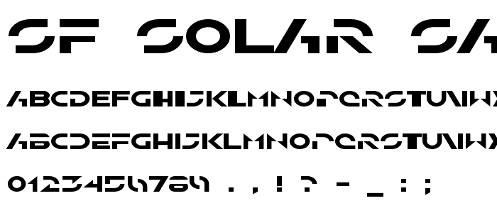 SF Solar Sailer Extended font